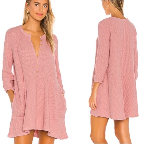 Free People Beach Love on Mist Pink Dress Size Small - Picture 10 of 10